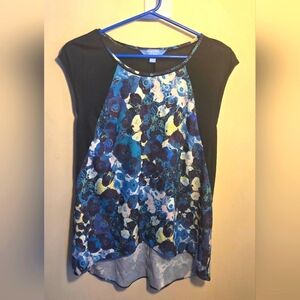 ⭐️Simply Vera Vera Wang Women's Floral Top - Blue and Black